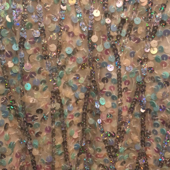 Seafoam Mermaid Sequin Formal Gown - Picture 3 of 7